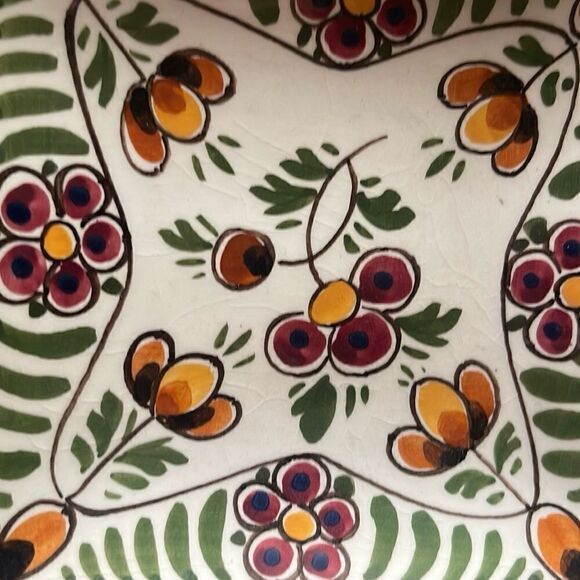 Vintage DP Delft Handpainted Floral 4” Tidbit Tray - Picture 14 of 15